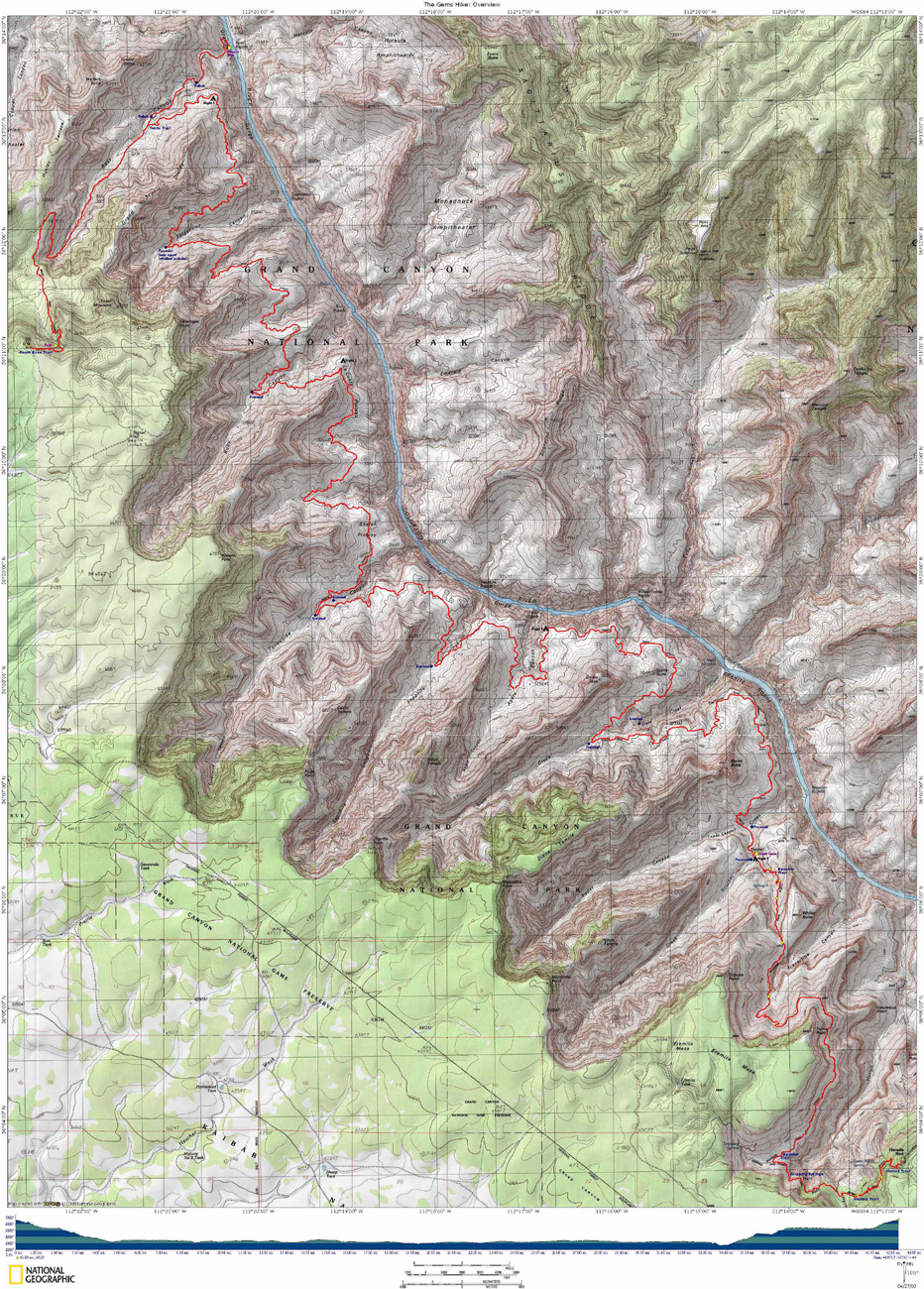 Map of The Gems Trail with Elevation Profile