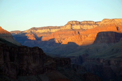 The last light of day paints Grand Canyon