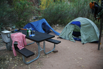 Campsite at Phantom Ranch