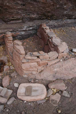 Ancient grinding tool at Gila Pueblo
