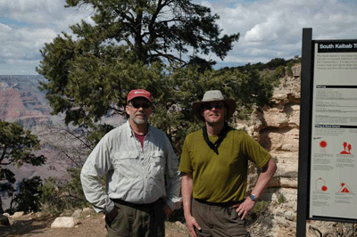 Bill and Dennis at South Kaibab Trailhead