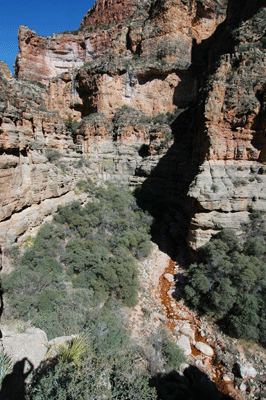 Water flowing in White Canyon