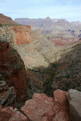 Looking through Red Canyon from a perch on the Redwall