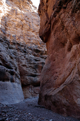 The narrow corridor of Seventyfive Mile Canyon