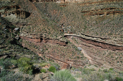 Looking back west towards the head of Emerald Canyon