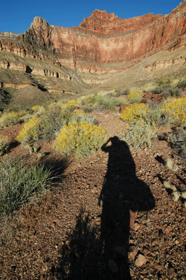 Self portrait in silhouette in Jade Canyon