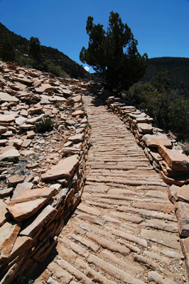 Impressive stone work in the Cocnino along the Hermit Trail