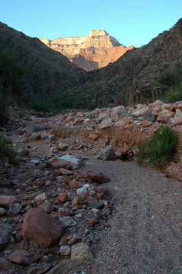 Looking upstream through Monument Creek Canyon