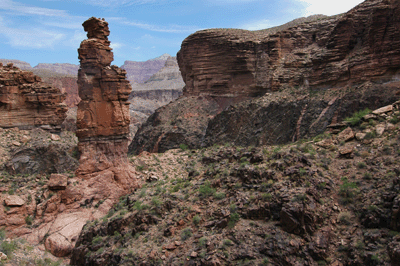 The Hoo Doo 'Monument' at Monument Creek