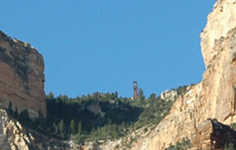 The Lost Orphan Mine head frame, as it appeared in May 2007