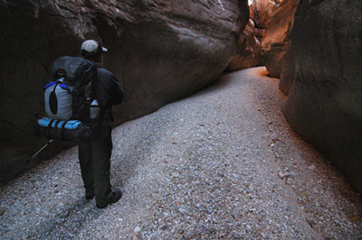 Navigating the Redwall Narrows in lower Jumpup