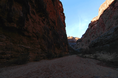 Early morning shadows in Kanab Creek Canyon