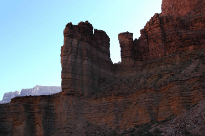 Interesting rock formation in Nankoweap Canyon