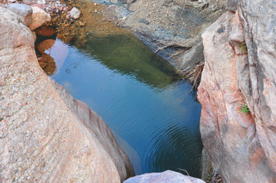 A deep pool in upper Lava Creek