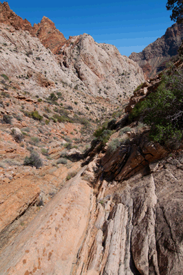 Interesting geology encounterd while descending into Sixtymile Canyon