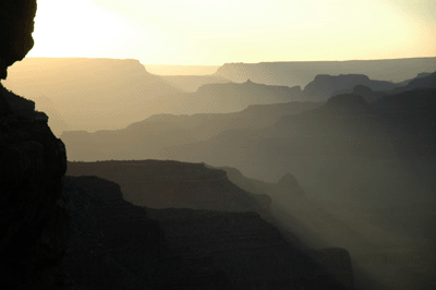 The last light of day washes over Grand Canyon