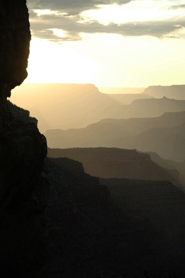 Grand Canyon in shades of black, white and gray