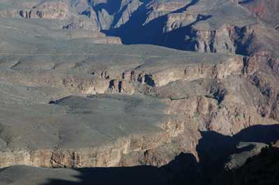 Plateau Point and the Tonto trail as seen from Ooh Ahh Point