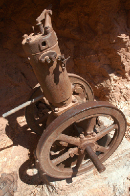 Abandoned machinery outside Pete Berry's Copper Mine