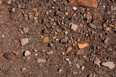 Pot sherds at another ruin site in Lava Canyon