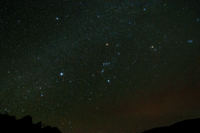 Orion and the winter Milky Way set off to the west