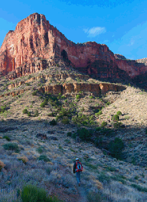 On the trail up to Horseshoe Mesa