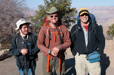 The three amigos at Grandview trailhead. Two of us need a shave.
