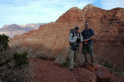 Dennis and Eric with Escalante Butte in background