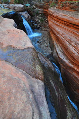 A small waterfall in the Deer Creek narrows