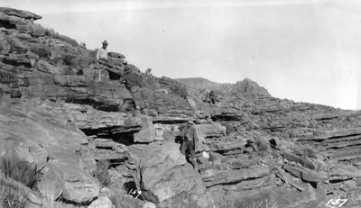 Archival photo from the 1919 aerial tram survey
