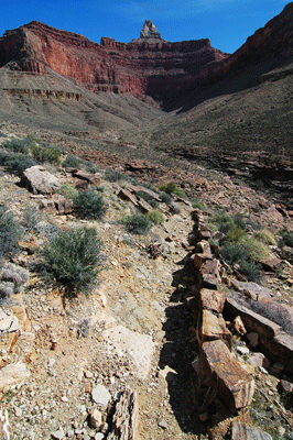 The Clear Creek Trail approaches Zoroaster Temple