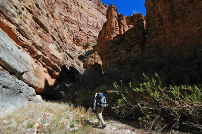 Entering the narrows in Clear Creek's east arm